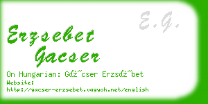 erzsebet gacser business card